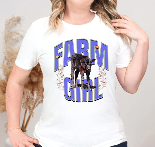 Farm Girl Black Calf T-Shirt – Premium Gildan Women's Tee