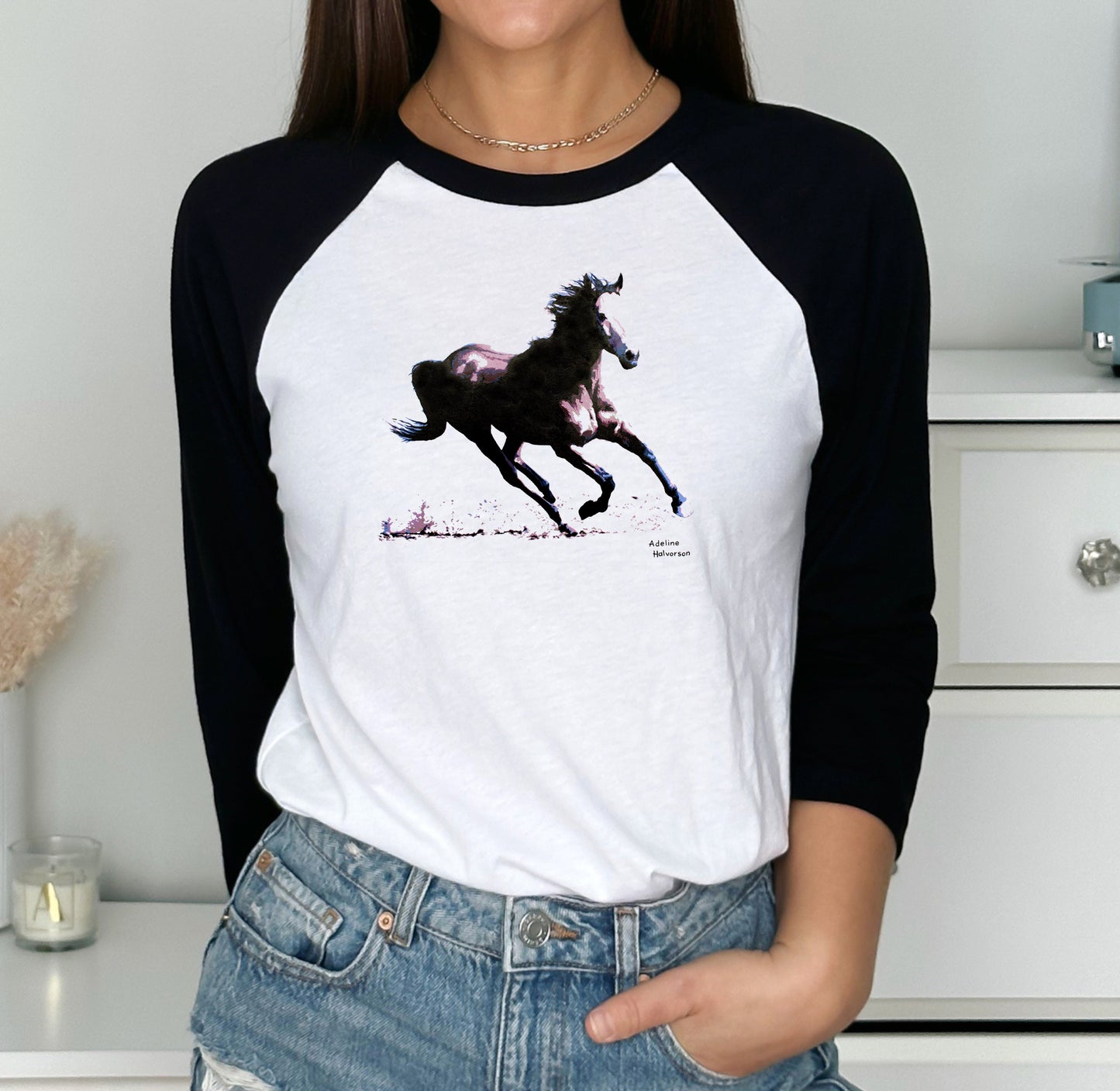 GALLOPING HORSE 3/4 Sleeve T-shirt