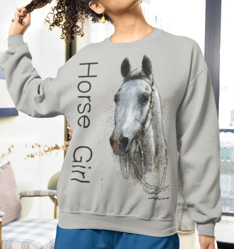 Cozy Horse Girl Sweatshirt