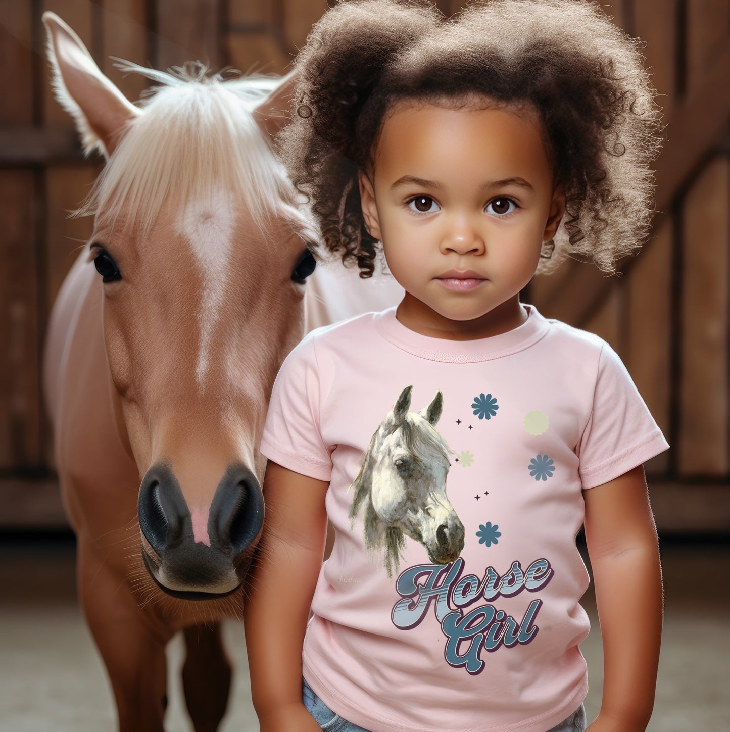 BREEZY Kid's Horse Girl T-Shirt – Fun and Cute Design for Young Equestrians