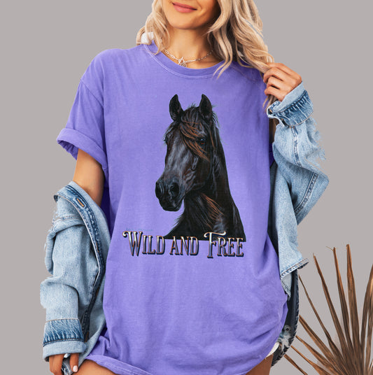 Wild and Free Comfort Colors Unisex Tee – 100% Cotton